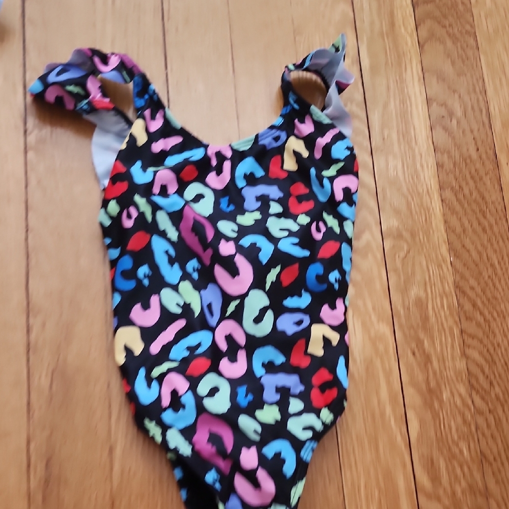 Colorful Leopard Print Swimsuit New Without Tag Size 120